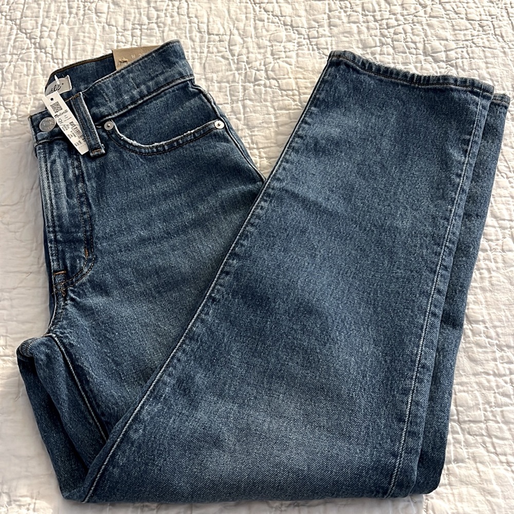 NWT Madewell The Petite Perfect Vintage Straight Jean in Earlwood Wash - Picture 5 of 8